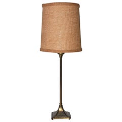 Small Vintage Bronze Table Lamp