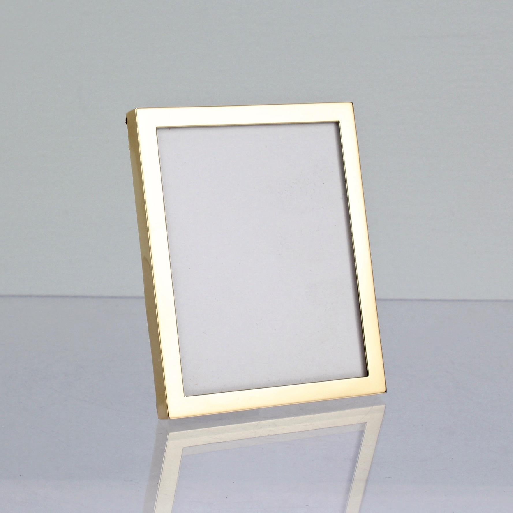 Modern Small Vintage Cartier 14 Karat Gold Picture or Photo Frame