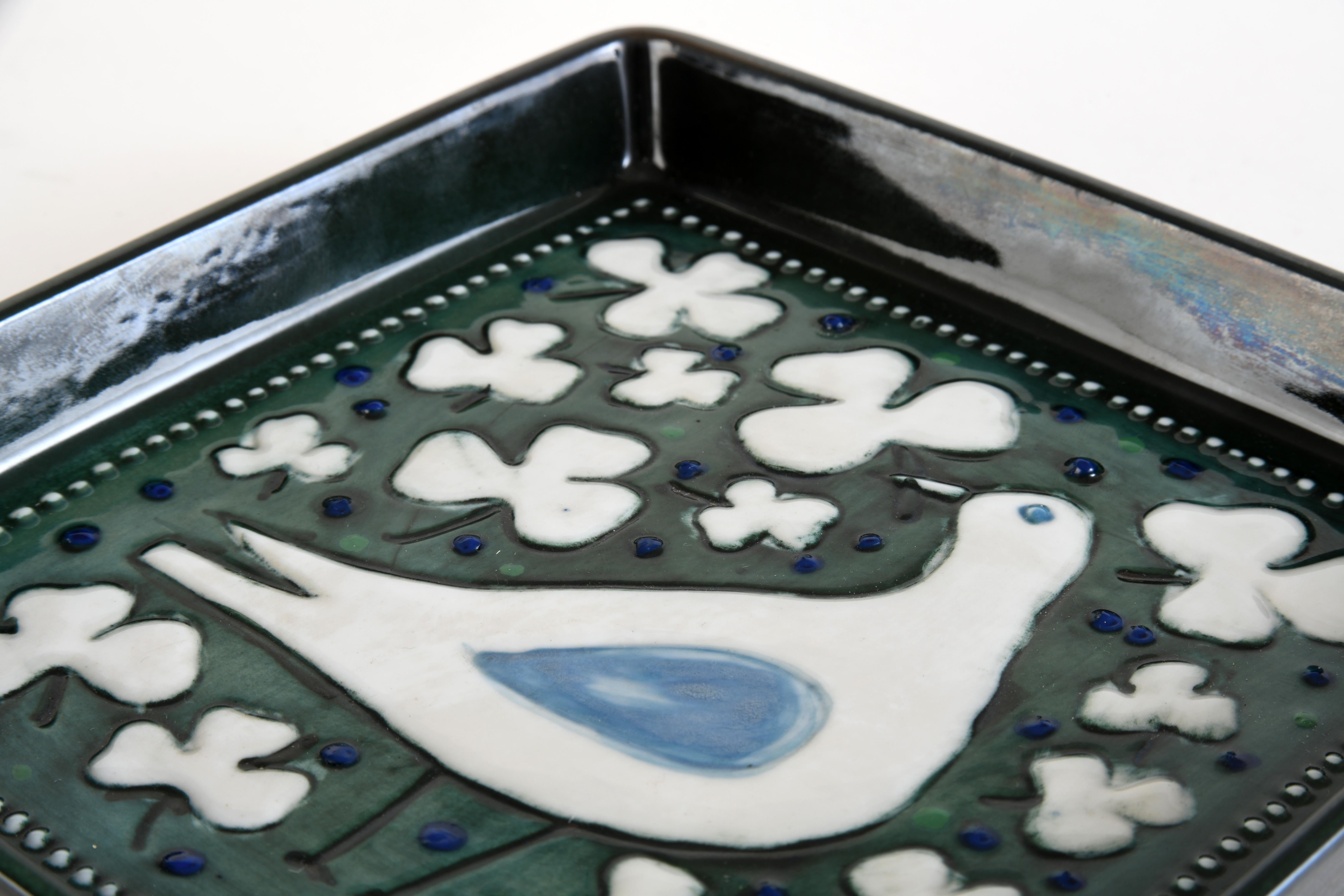 Small vintage ceramic dish designed by Sylvia Leuchovius in the 60s/70s in vendita 3