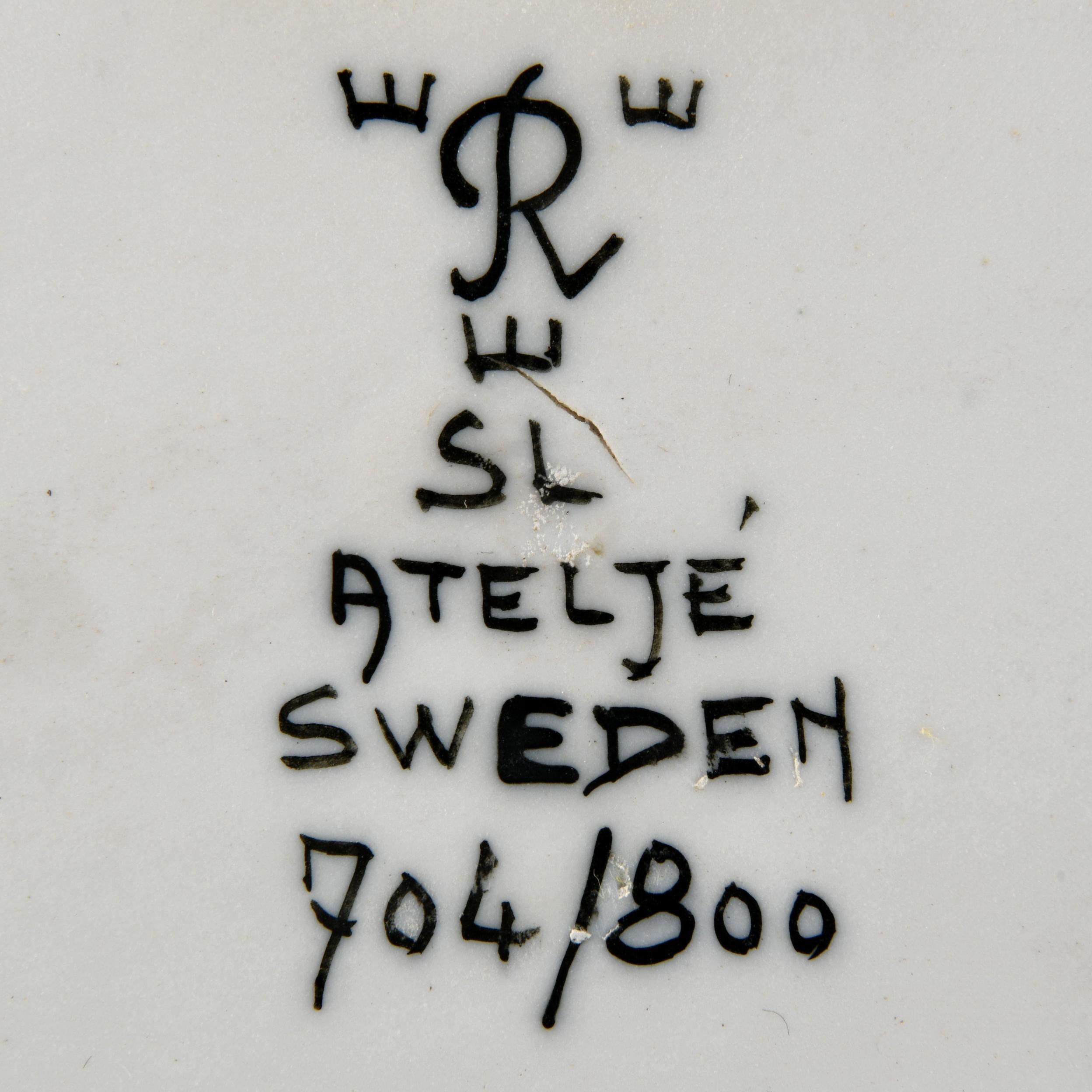 Ceramica Small vintage ceramic dish designed by Sylvia Leuchovius in the 60s/70s in vendita