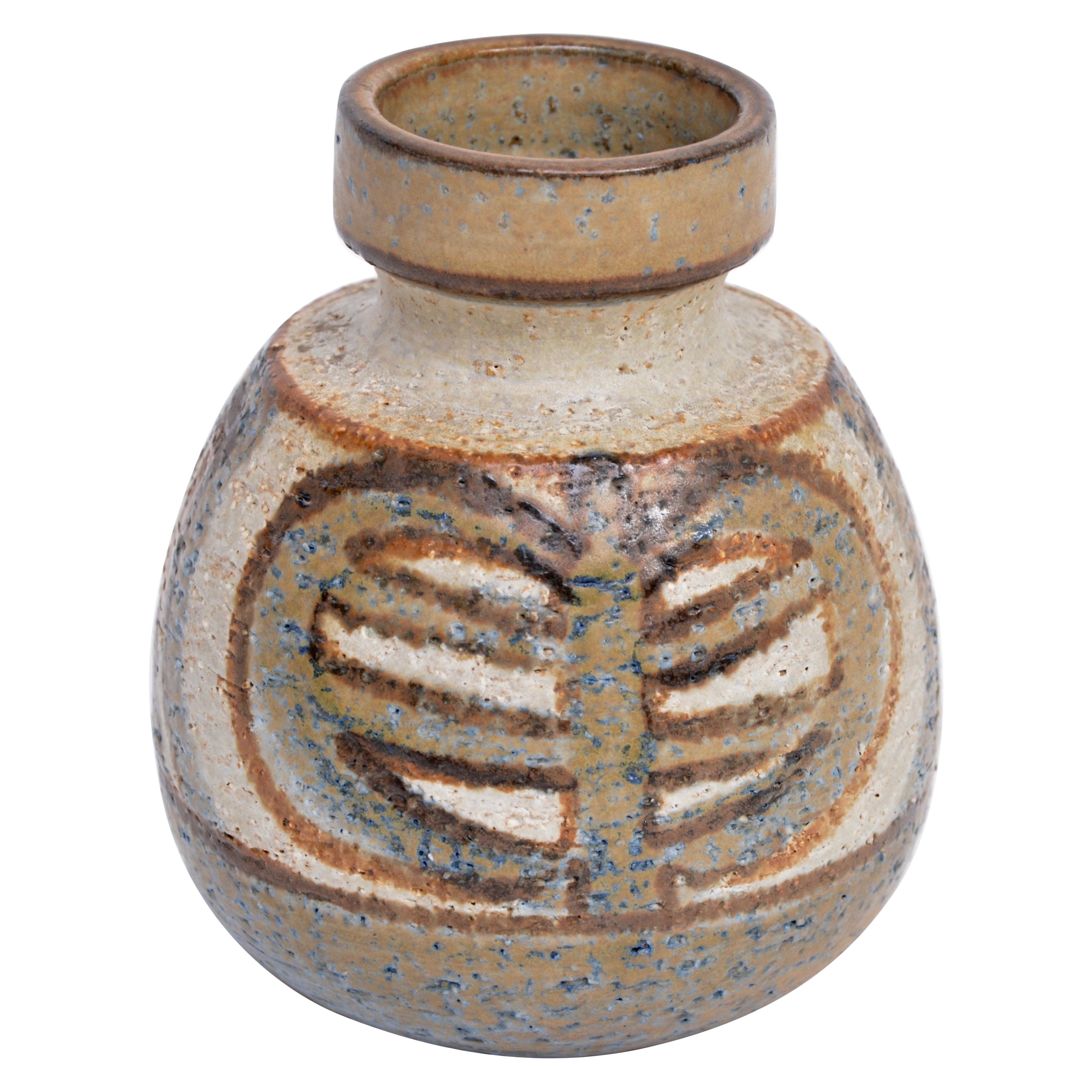 Small Vintage Ceramic Vase by Noomi Backhausen for Soholm Stentoj, Denmark
