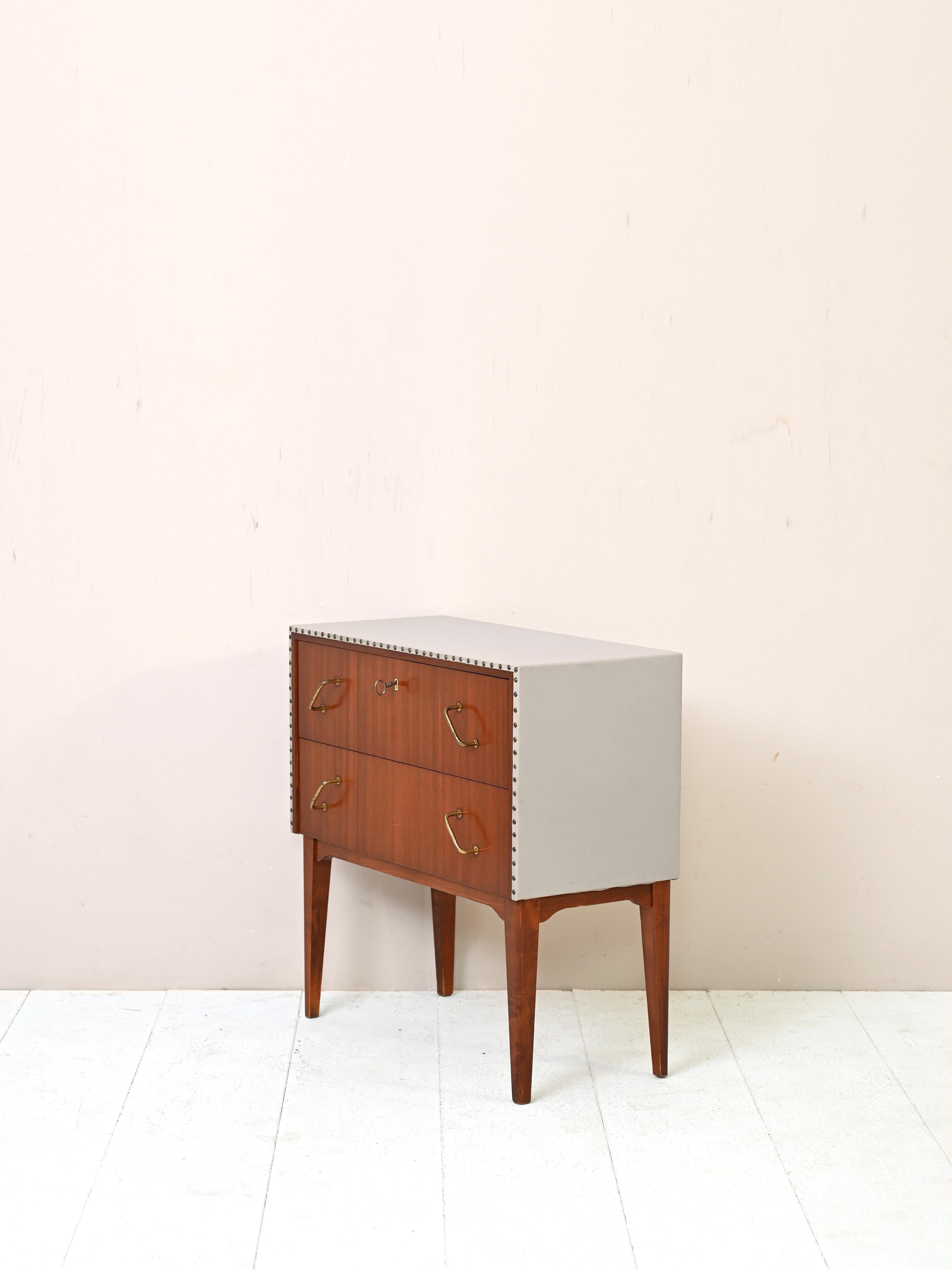 Scandinavian Small Vintage Chest of Drawers/Bedside Table