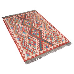 Small Vintage Choli Kilim Rug, Persian, Decorative, Hall, Lounge Carpet, C.1980