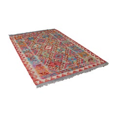 Small Vintage Choli Kilim Rug, Persian, Handwoven, Decorative Carpet, circa 1960