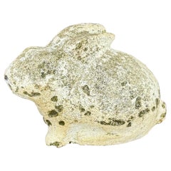 Small Vintage Concrete Bunny Rabbit Garden Ornament