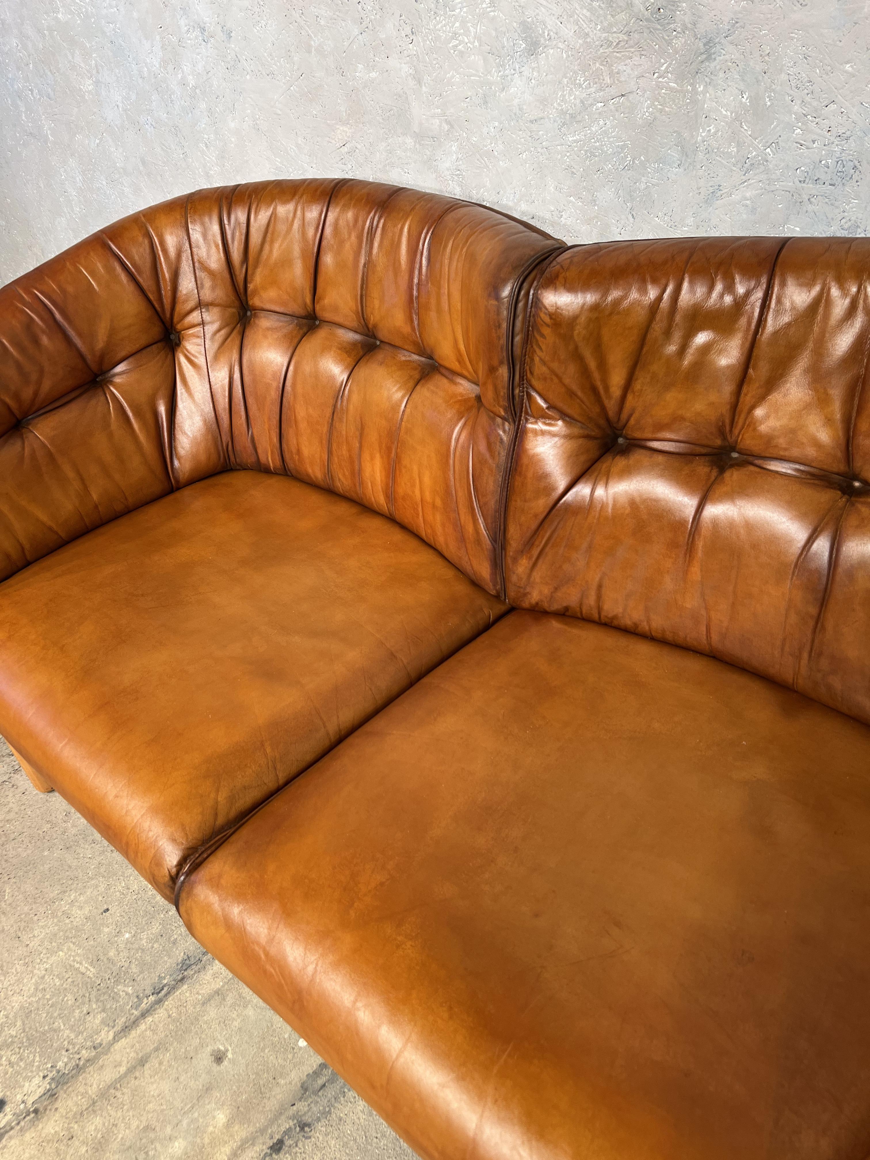light tan leather sofa