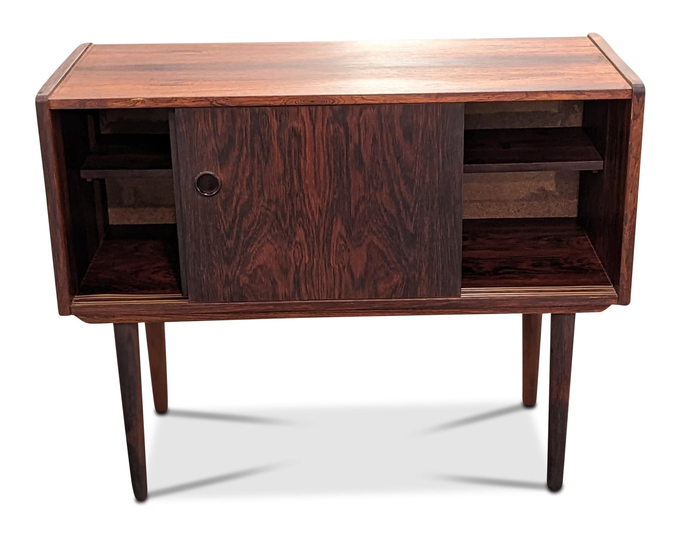 Mid-20th Century Small Vintage Danish Midcentury Rosewood Cabinet, 012304