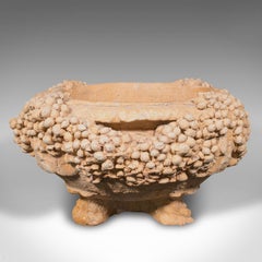 Small Vintage Decorative Planter, Continental, Stone, Garden Jardiniere, C.1950