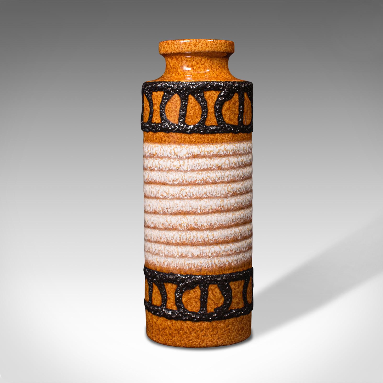 Dekorative Posy-Vase im Vintage-Stil, Deutsch, Keramik, Lava, Blumentopf, ca. 1960 (20. Jahrhundert) im Angebot