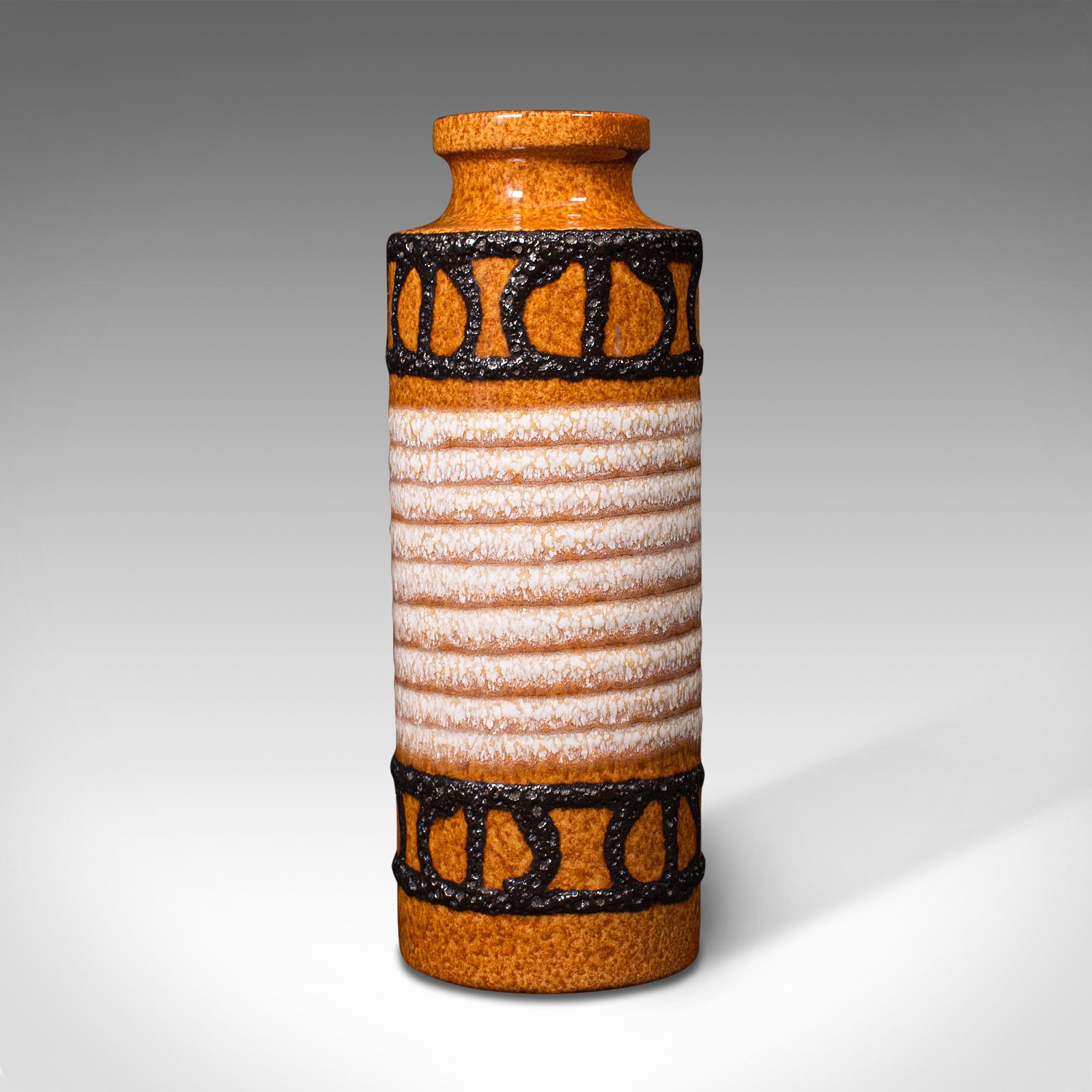 20th Century Small Vintage Decorative Posy Vase, German, Ceramic, Lava, Flower Pot, C.1960 For Sale