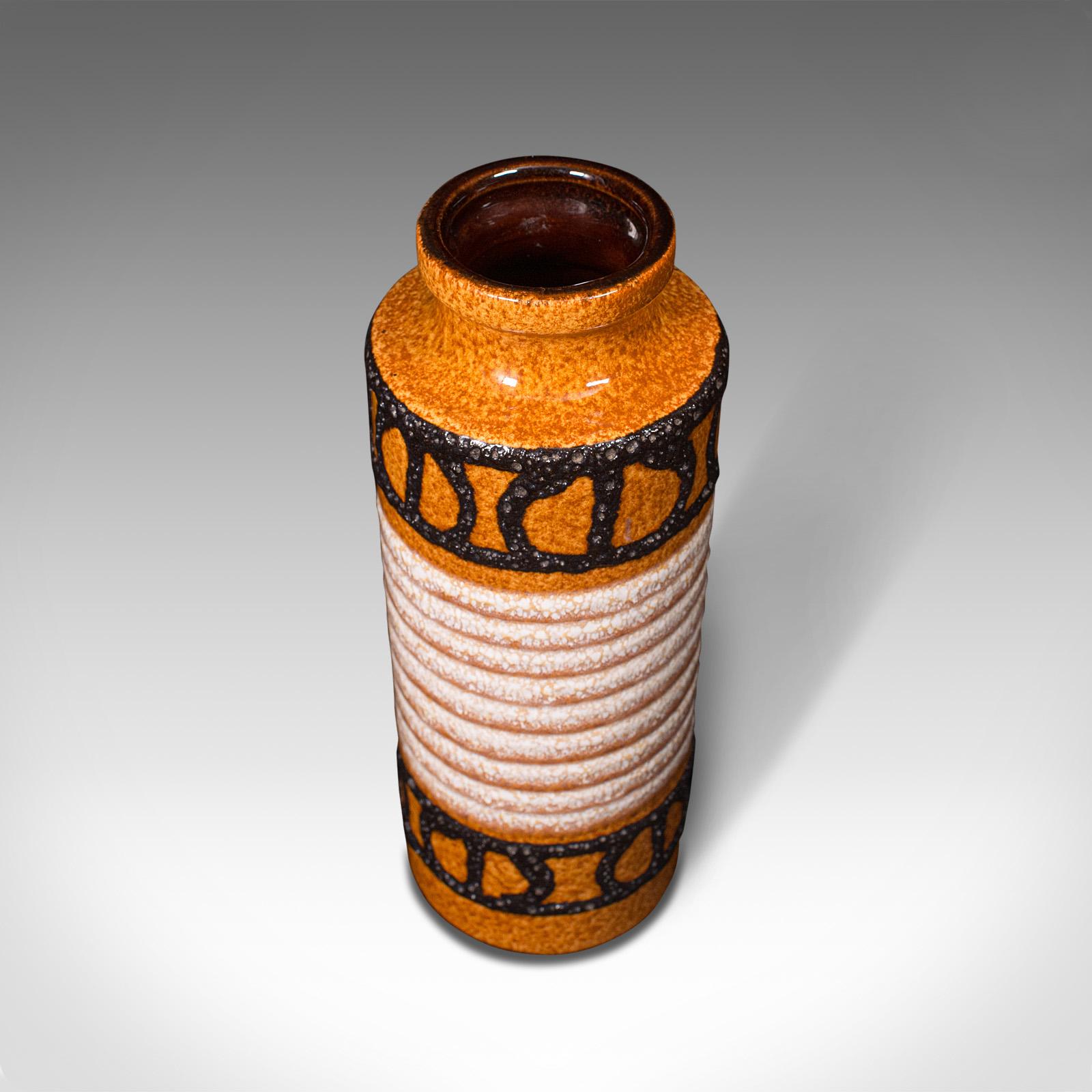 Small Vintage Decorative Posy Vase, German, Ceramic, Lava, Flower Pot, C.1960 For Sale 1