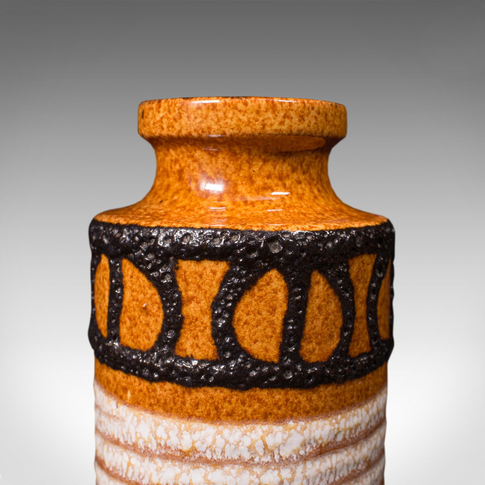 Small Vintage Decorative Posy Vase, German, Ceramic, Lava, Flower Pot, C.1960 For Sale 3