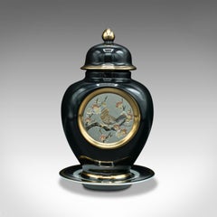 Small Vintage Decorative Spice Jar, Japanese, Ceramic, Baluster Urn, Coaster