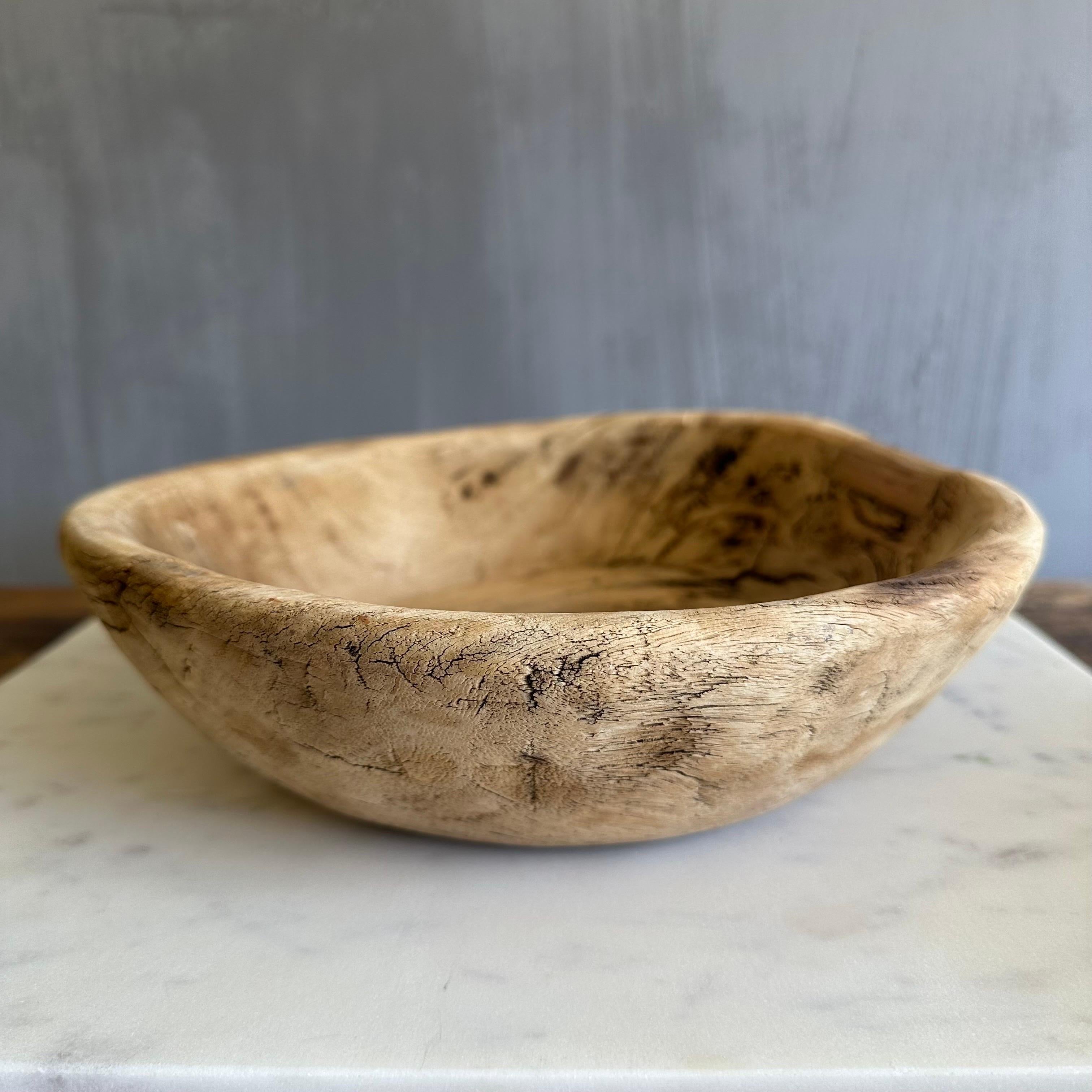 20th Century Small Vintage Decorative Wood Bowl