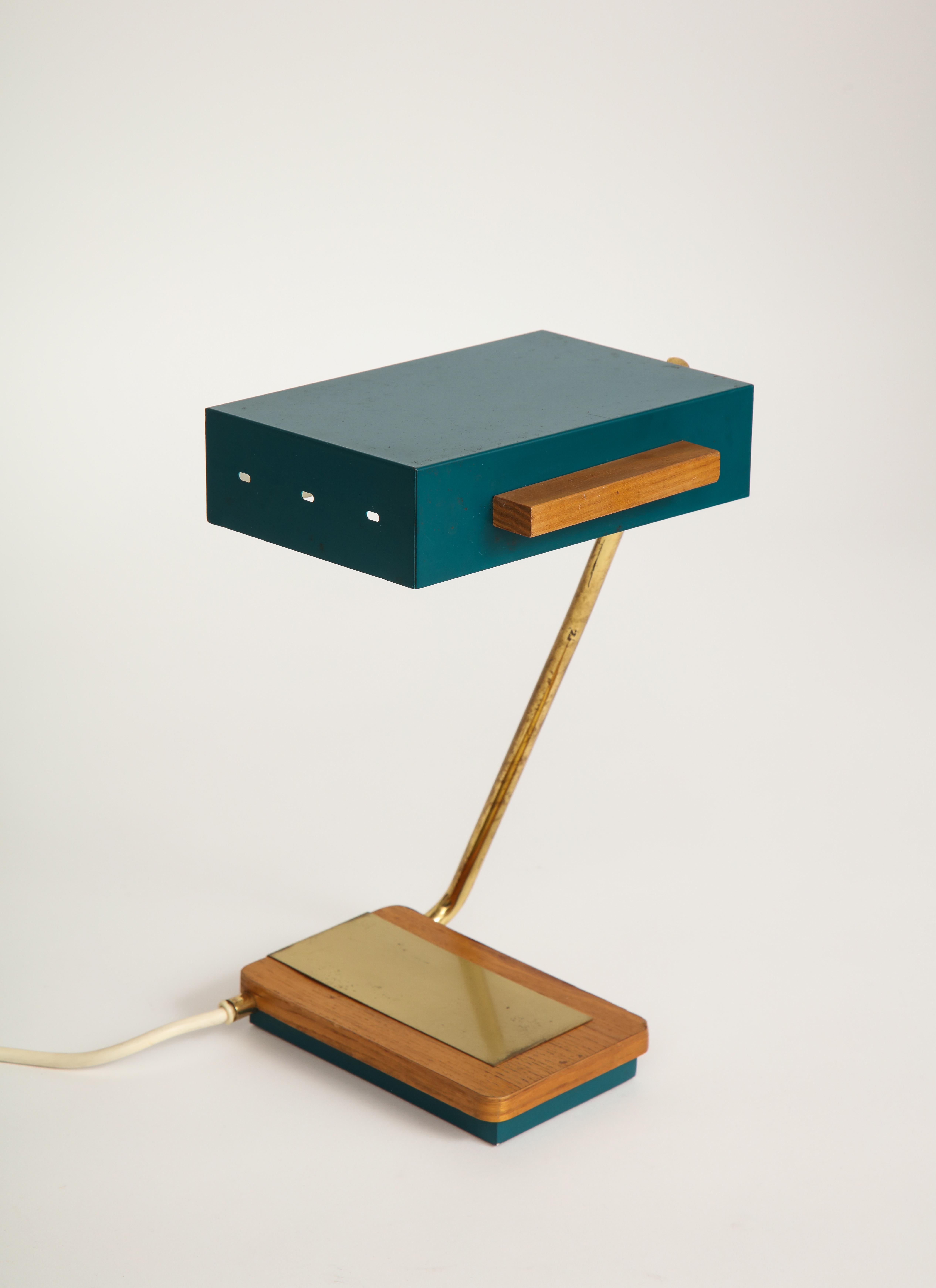 green vintage desk lamp