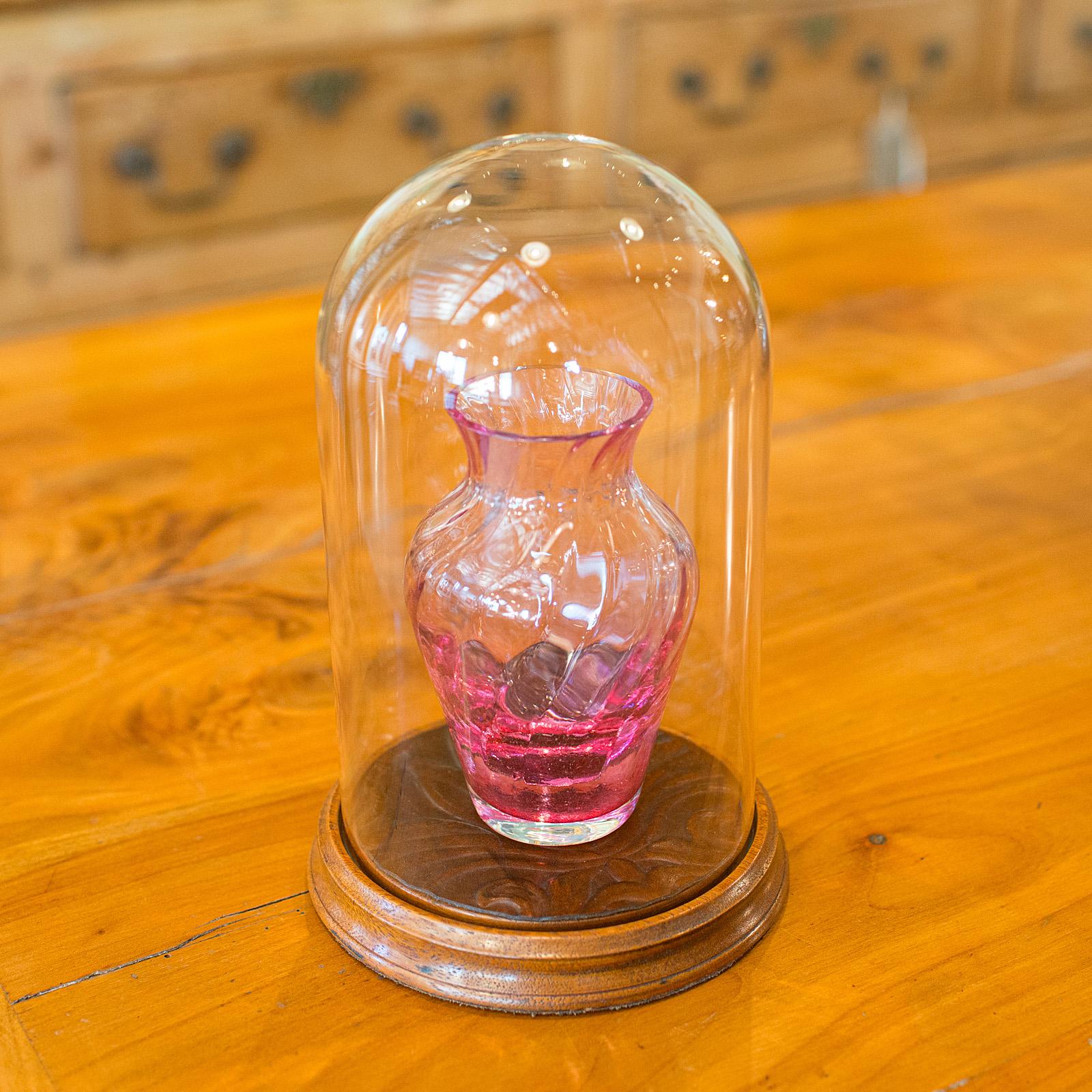 Mid-Century moderno Piccola cupola espositiva d'epoca, vetrina di vetro inglese, metà del XX secolo, CIRCA 1950 in vendita