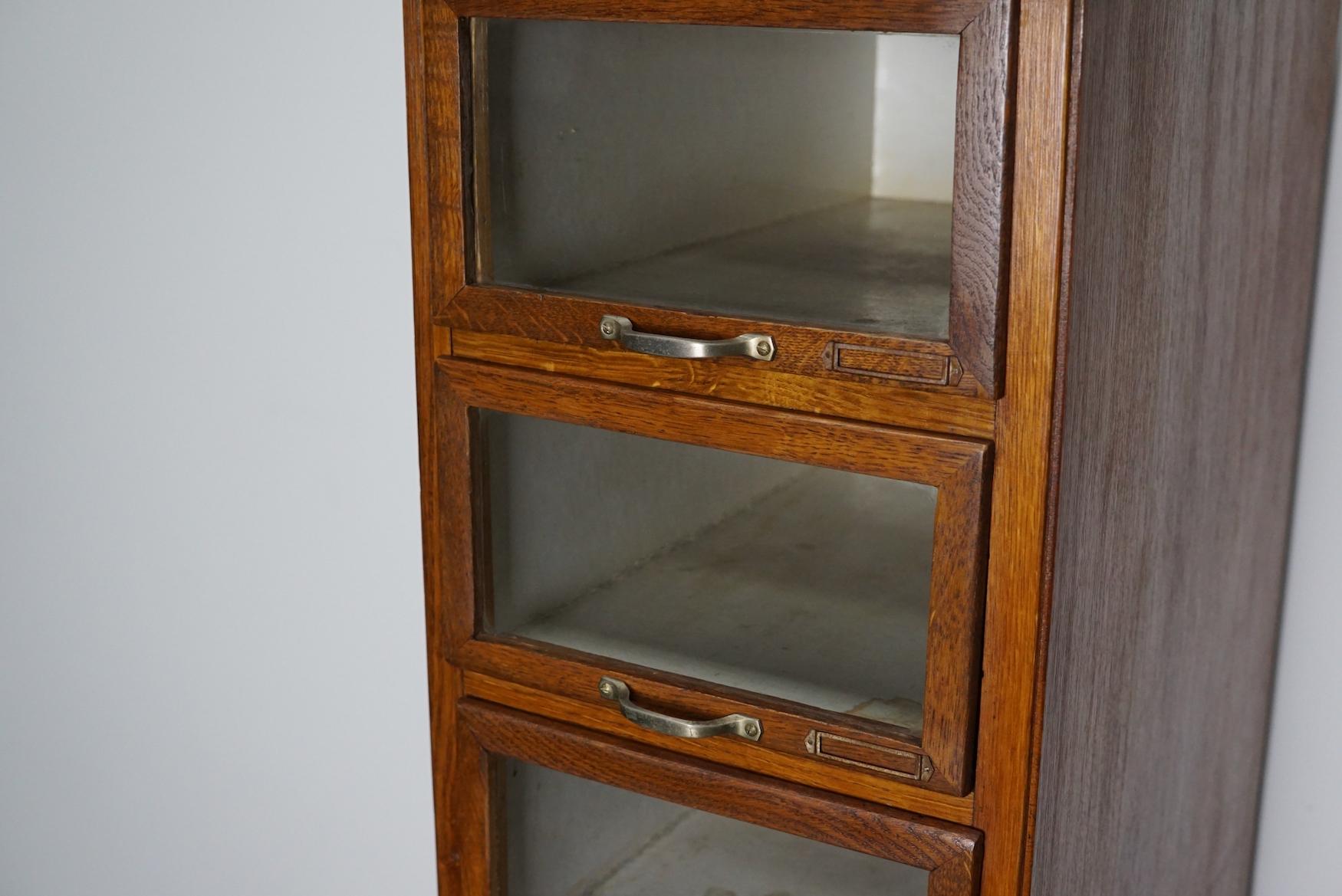 Small Vintage Dutch Oak Haberdashery Shop Cabinet, 1930s 6