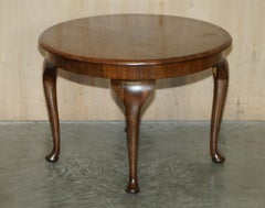 Small Vintage English Oak Coffee Table with Nice Cabriole Legs Lovely Patina