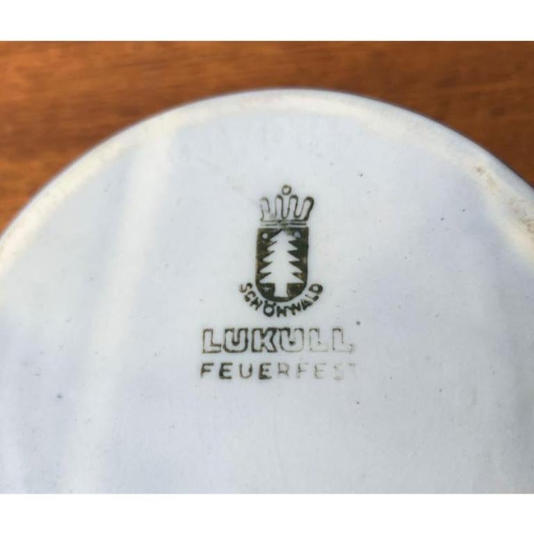 Pequeño cuenco vintage alemán de cerámica azul oscuro de Schönwald, años 70 en venta 4