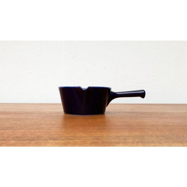 Pequeño cuenco vintage alemán de cerámica azul oscuro de Schönwald, años 70 en venta 5