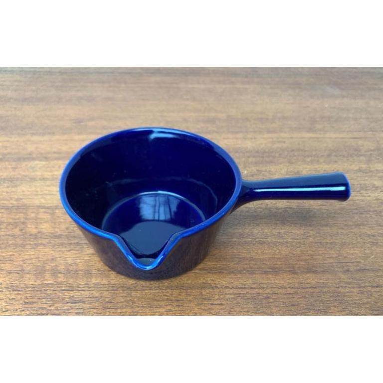 Pequeño cuenco vintage alemán de cerámica azul oscuro de Schönwald, años 70 en venta 6