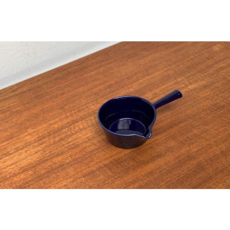 Pequeño cuenco vintage alemán de cerámica azul oscuro de Schönwald, años 70 Alemán en venta