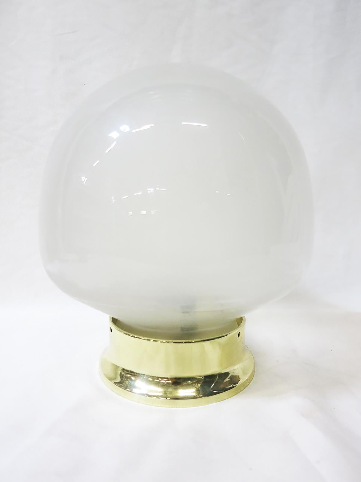 Brighten your living space with our vintage glass globe that features a unique 