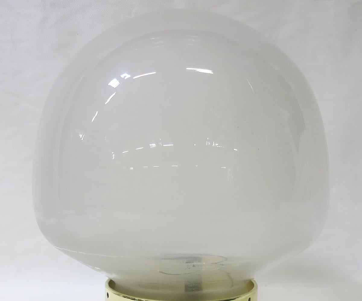 American Small Vintage Gumdrop Ceiling Glass Globe Pendant For Sale