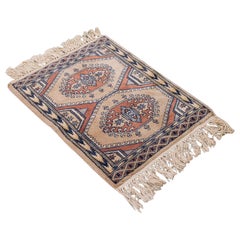 Petit tapis vintage de Hamadan, persan, laine, hall, prière, tapis, milieu du 20e siècle