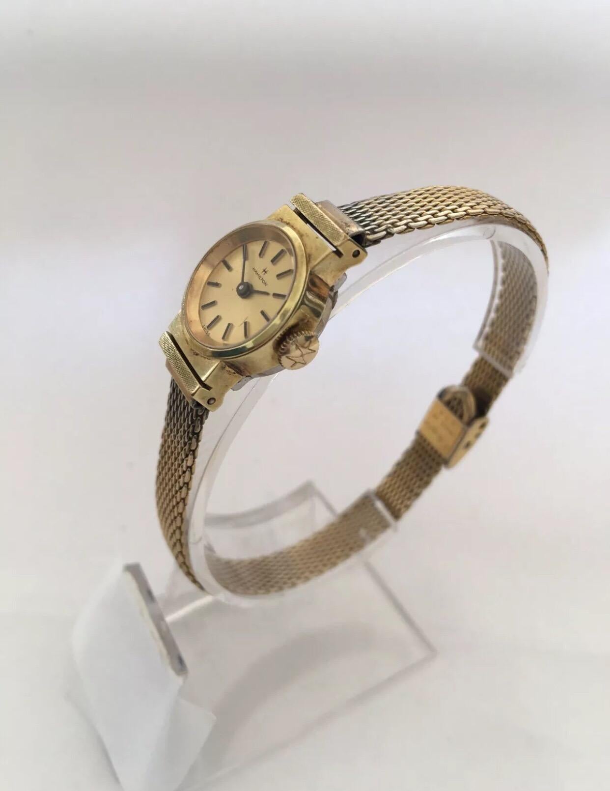 hamilton gold watch vintage