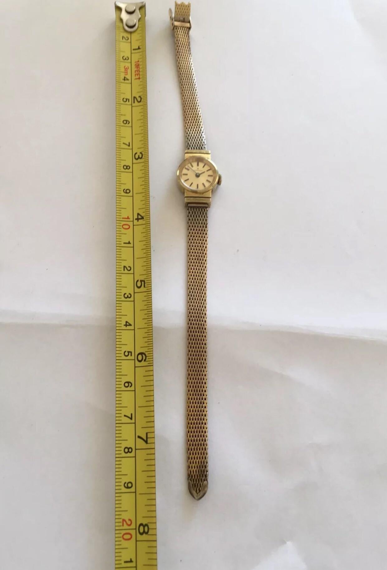 Small Vintage Hamilton Gold-Plated Ladies Wristwatch 1