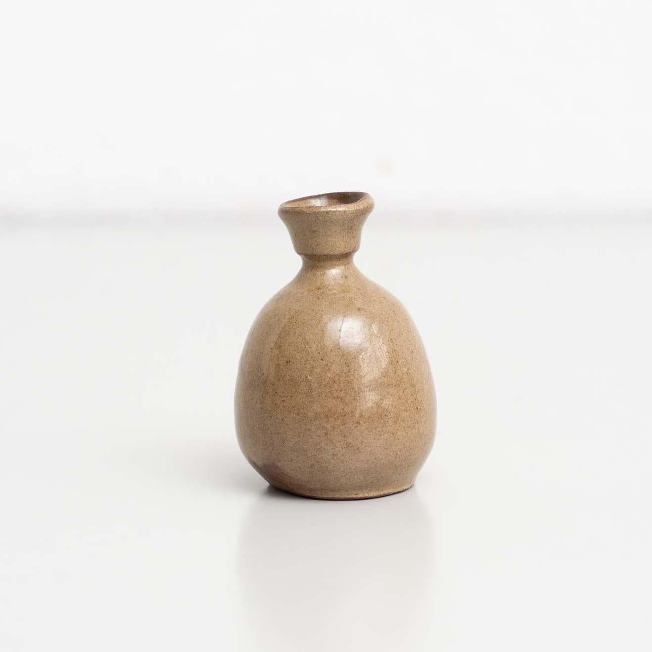 Spanish Small Vintage Hand-Painted Ceramic Vase – Spain, Circa 1950 For Sale