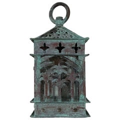 Small Vintage Hanging Copper Lantern