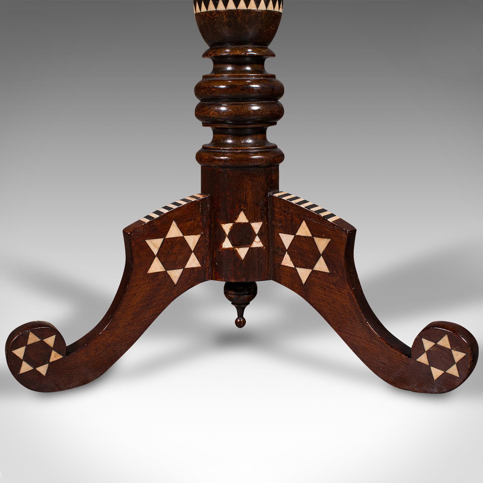 Small Vintage Hookah Table, Middle Eastern, Side, Moorish Taste, Mid Century 4