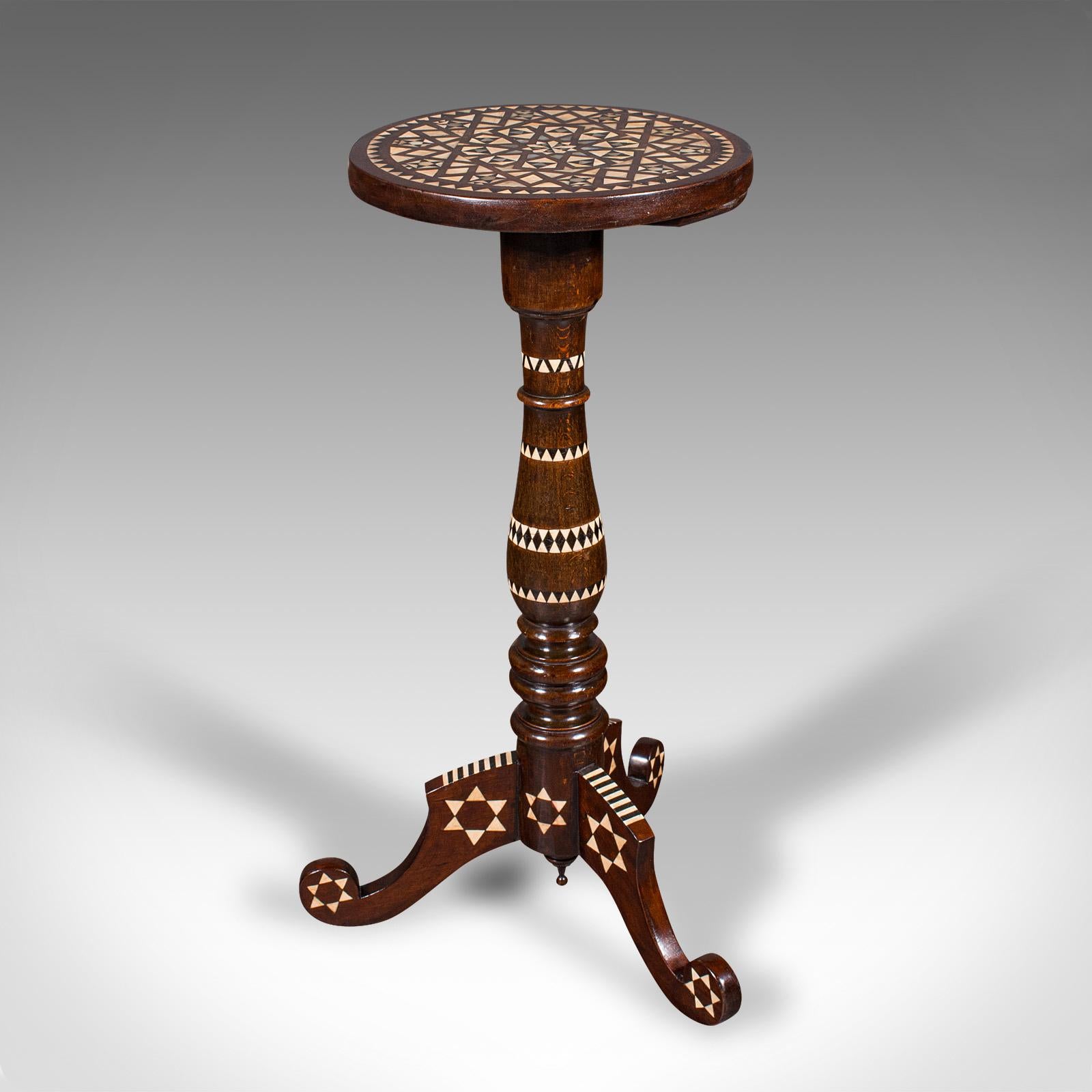 Unknown Small Vintage Hookah Table, Middle Eastern, Side, Moorish Taste, Mid Century