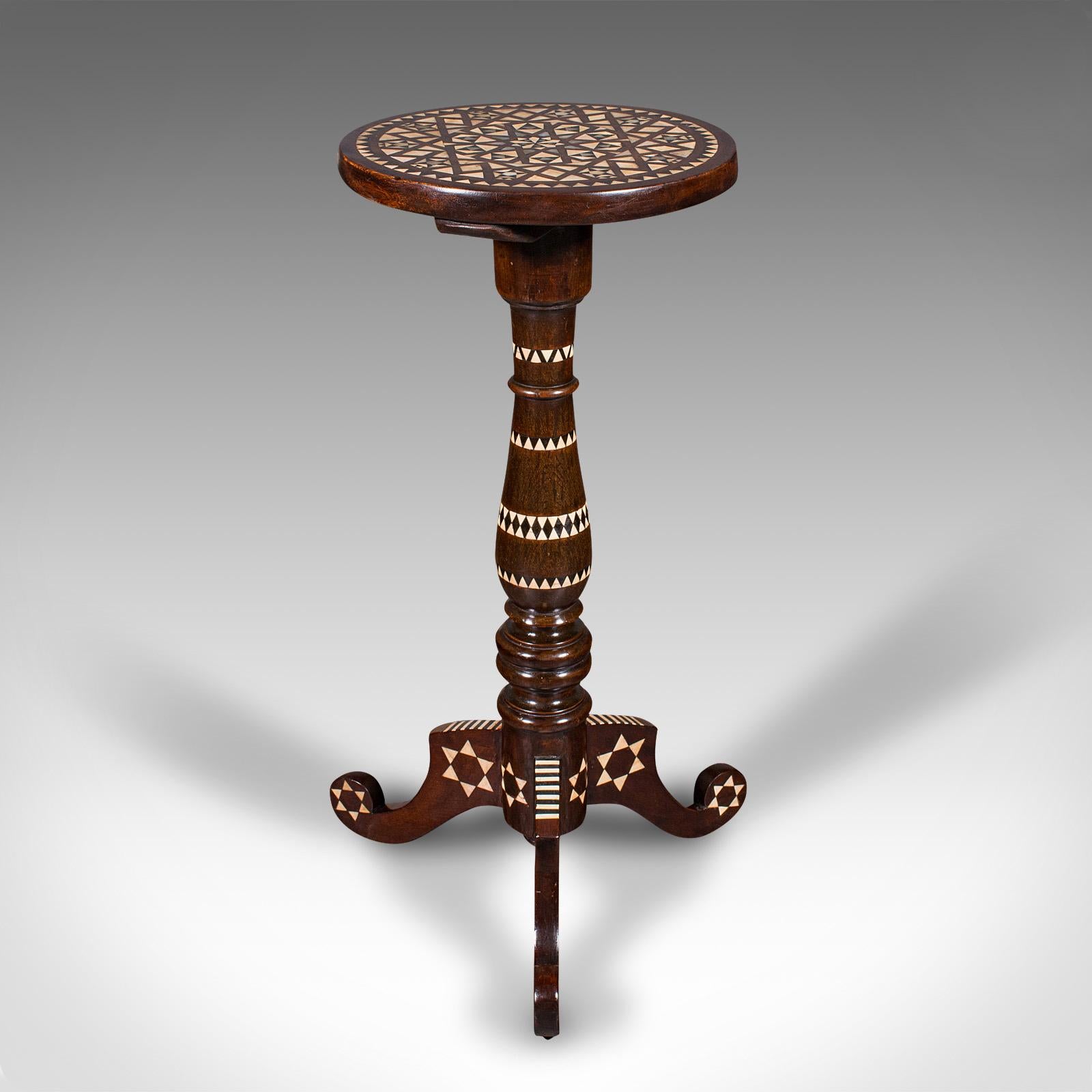 Small Vintage Hookah Table, Middle Eastern, Side, Moorish Taste, Mid Century In Good Condition In Hele, Devon, GB
