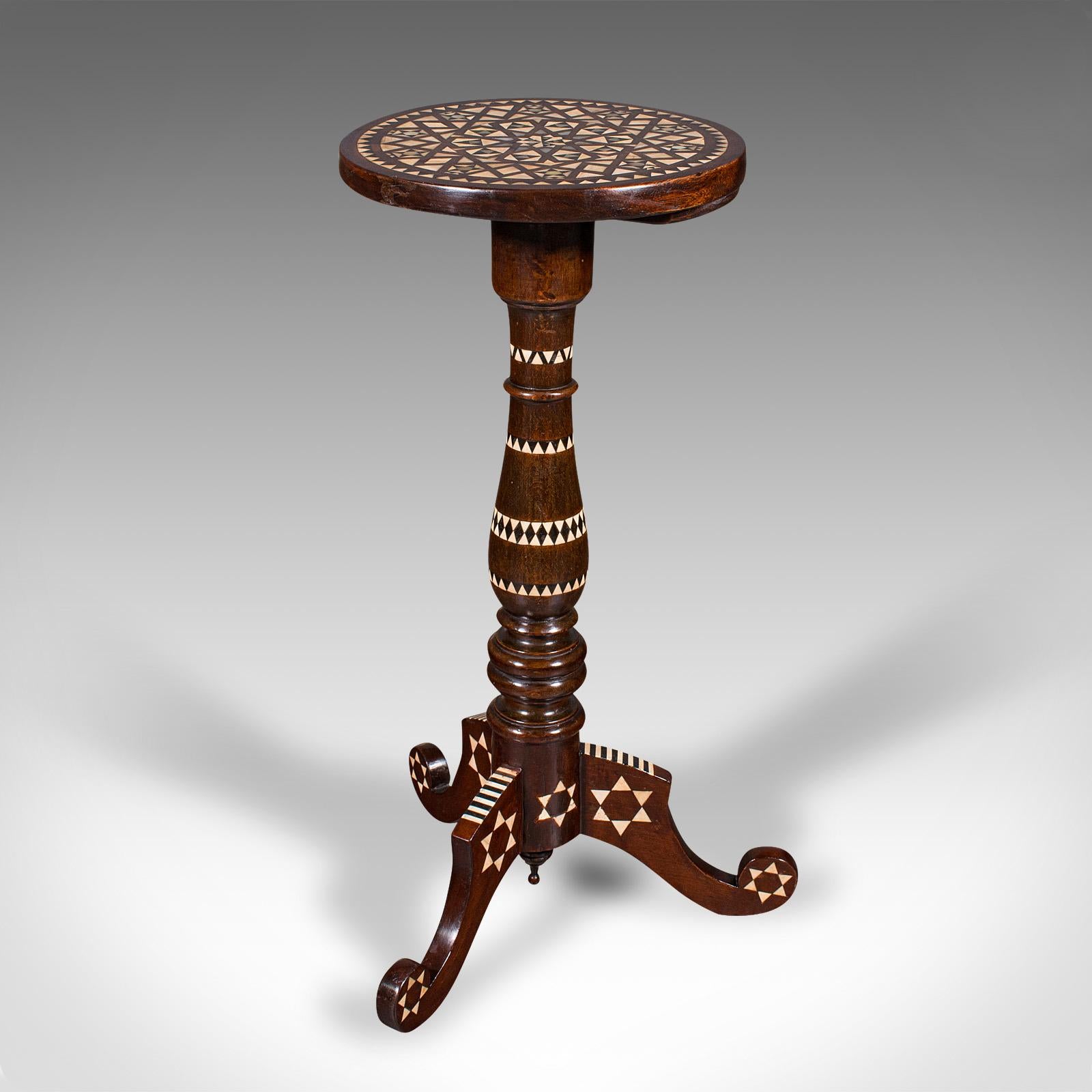 20th Century Small Vintage Hookah Table, Middle Eastern, Side, Moorish Taste, Mid Century