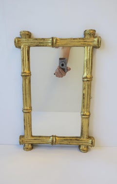 Italian Gold Giltwood 'Bamboo' Framed Wall Mirror