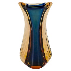 Kleine, handgefertigte Vintage-Vase aus italienischem Murano Glass Sommerso