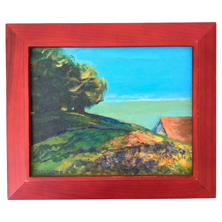 Small Vintage Landscape Oil Painting, Arbor Hill by Mary Thelander at