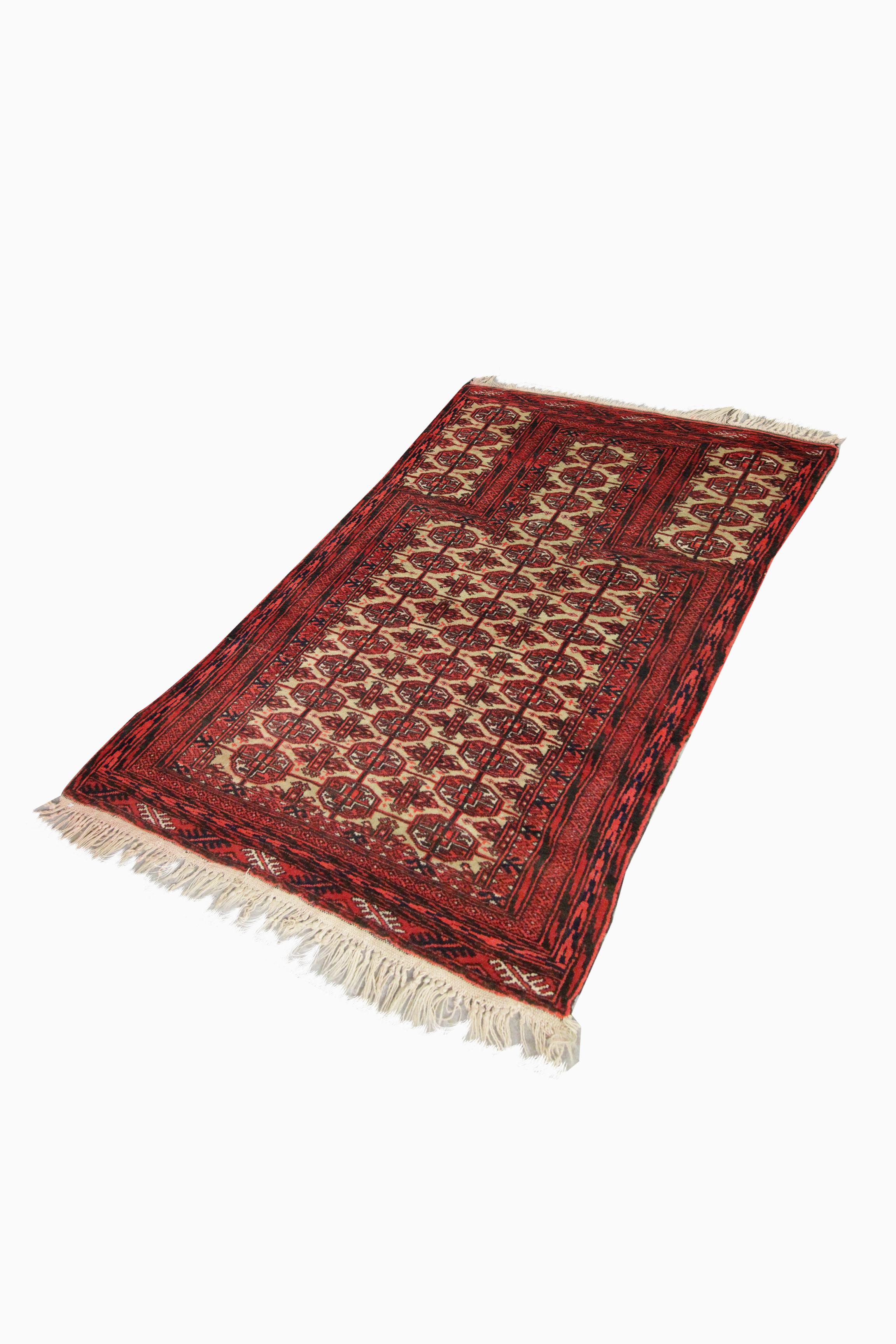 Tribal Small Vintage Living Room Rug Traditional Handwoven Oriental Wool Rug For Sale