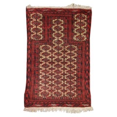 Traditioneller handgewebter Teppich aus orientalischer Wolle im Vintage-Stil