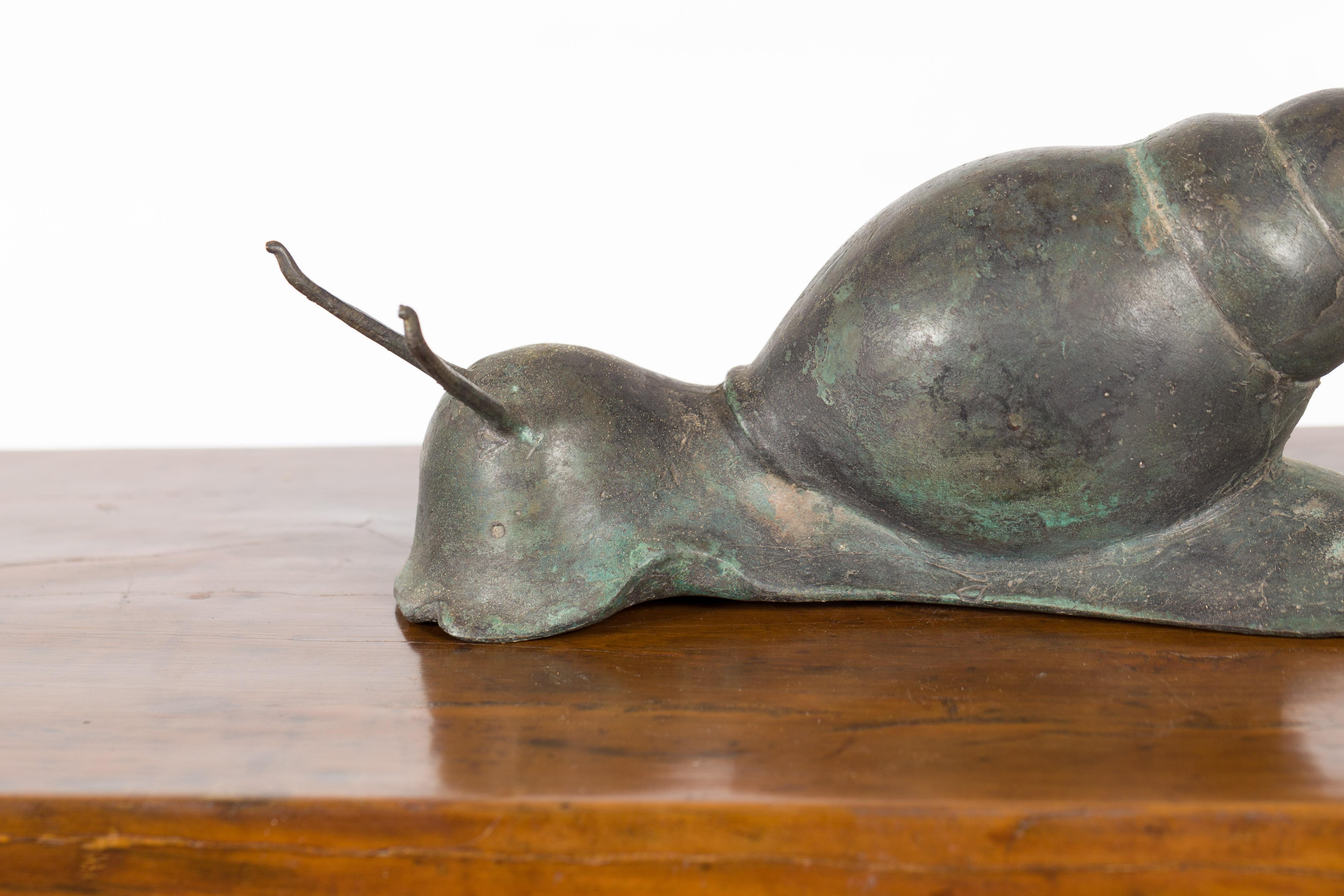 bronze snail baby small