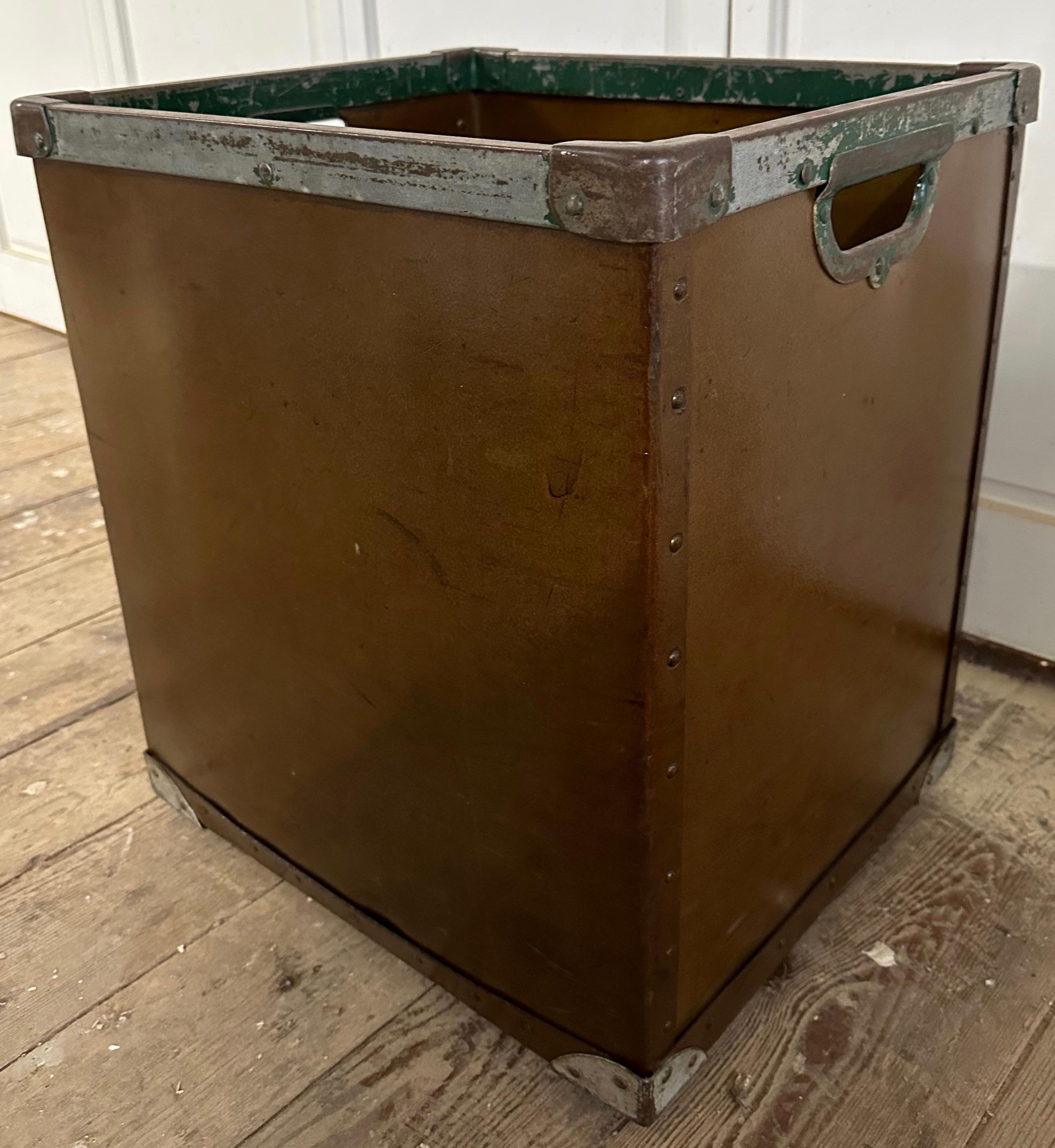 Industrial Small Vintage Mail Bin For Sale