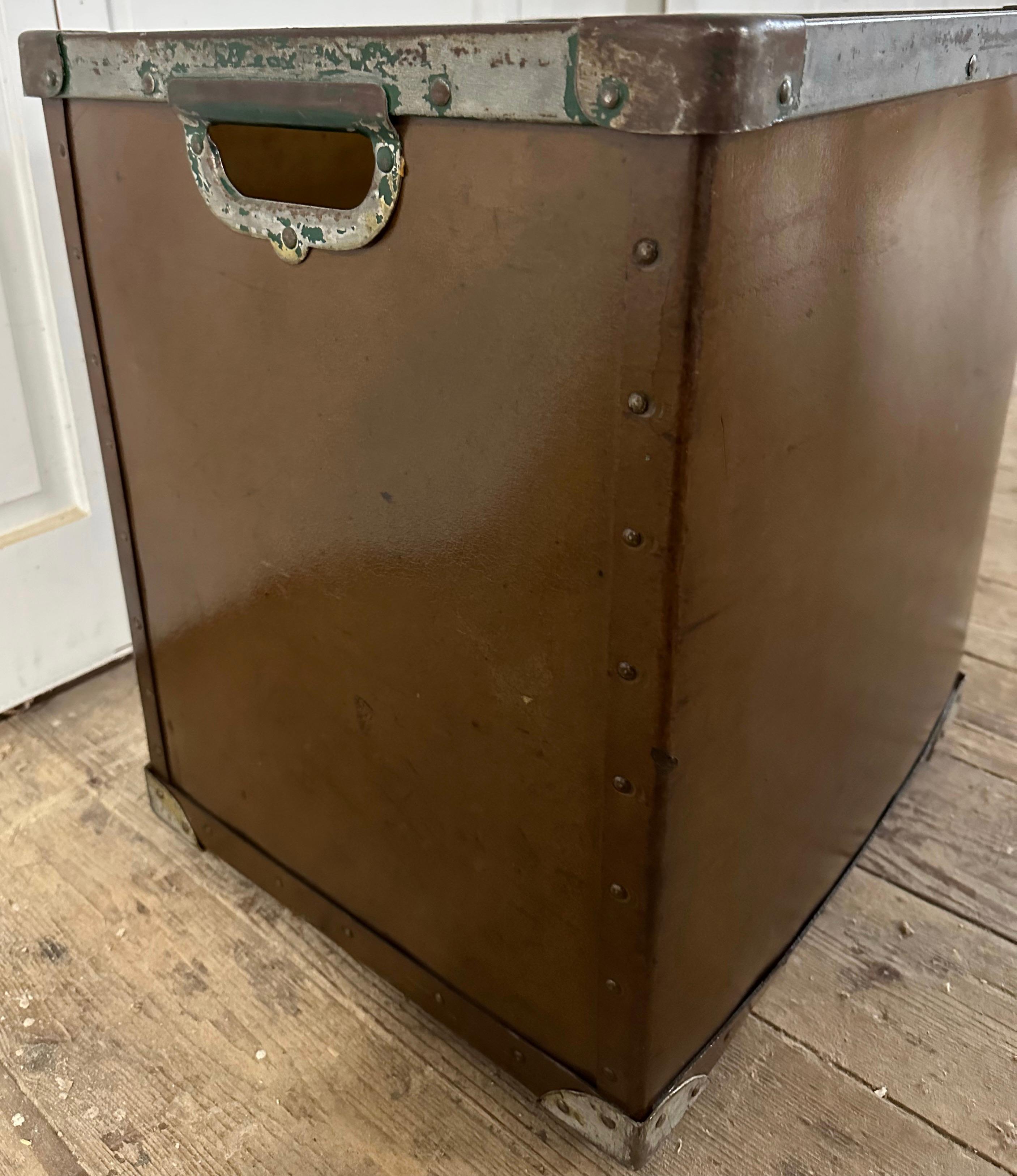 Pressed Small Vintage Mail Bin For Sale