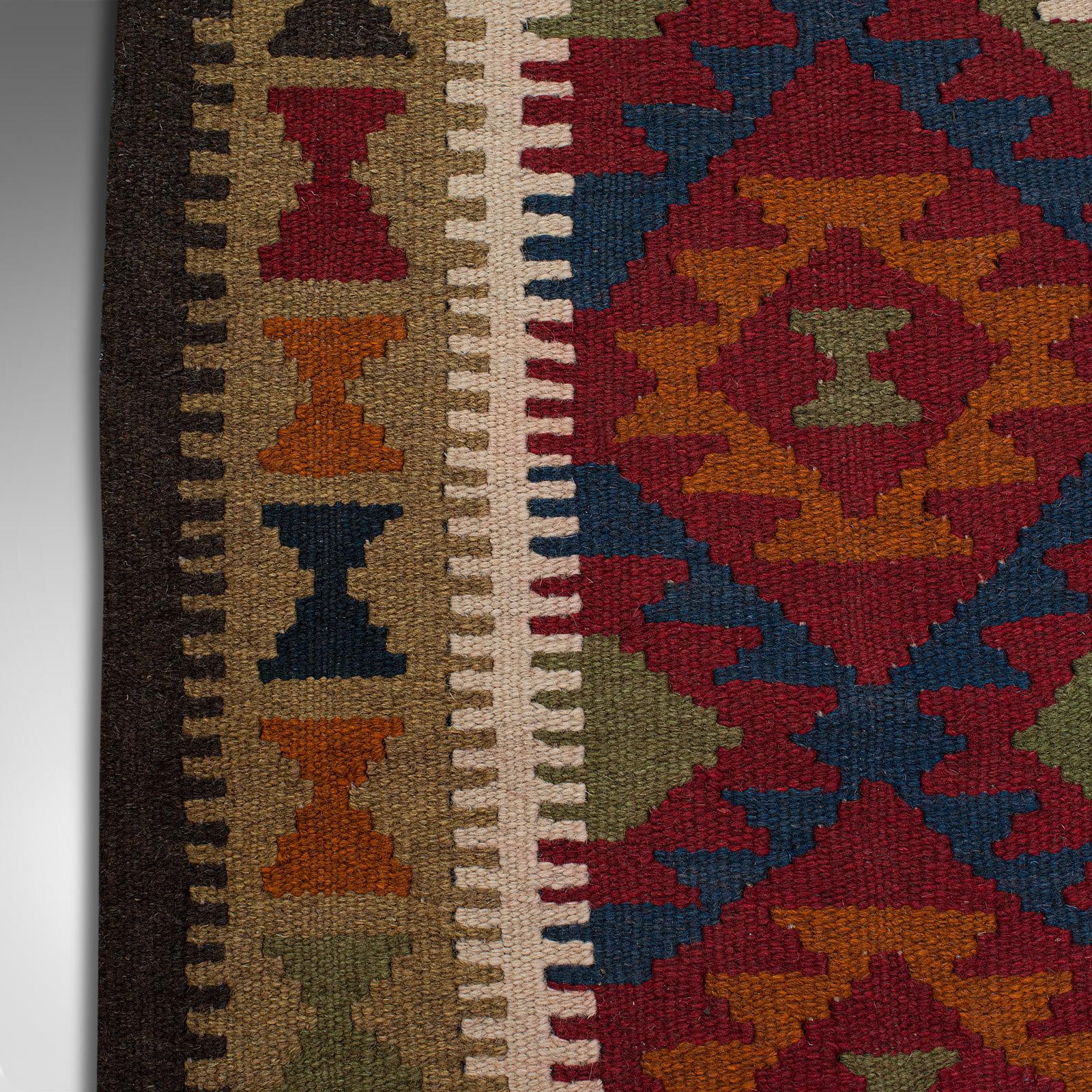 Small Vintage Maimana Kilim Carpet, Middle Eastern, Prayer Mat, Rug, Circa 1970 For Sale 6
