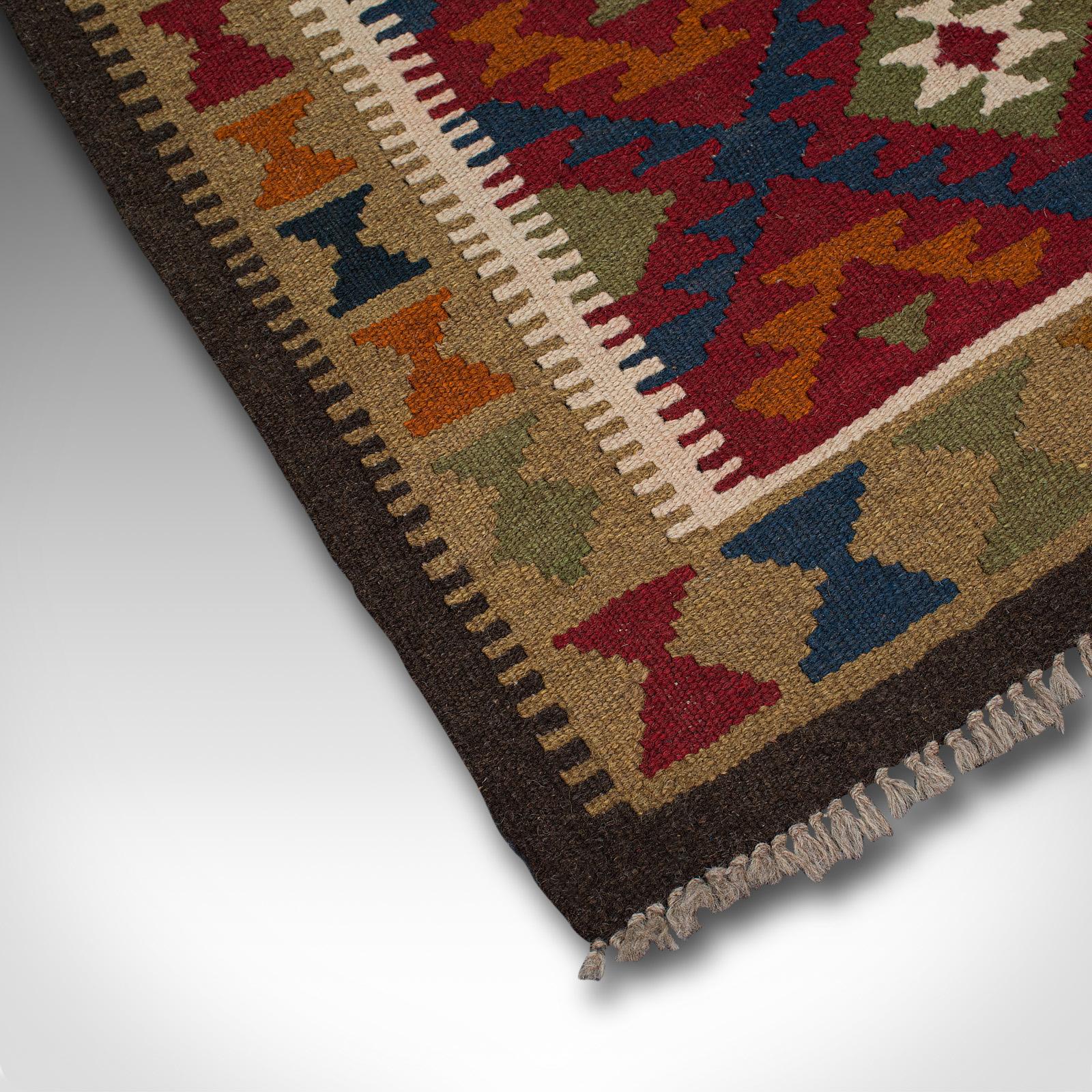 Small Vintage Maimana Kilim Carpet, Middle Eastern, Prayer Mat, Rug, Circa 1970 For Sale 1