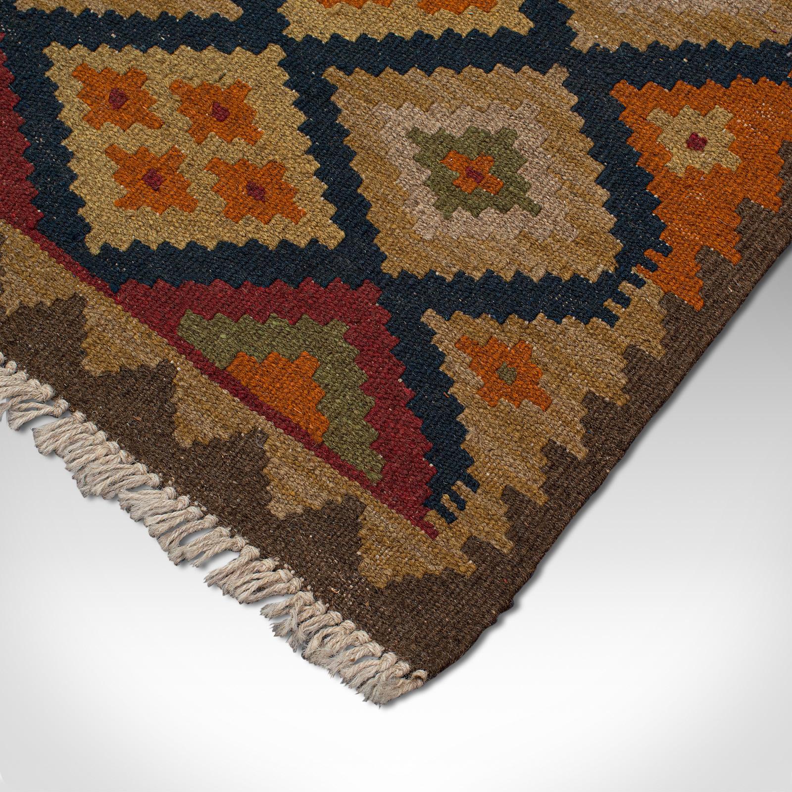 Small Vintage Maimana Kilim Rug, Middle Eastern, Woven, Prayer Mat, Circa 1960 For Sale 2