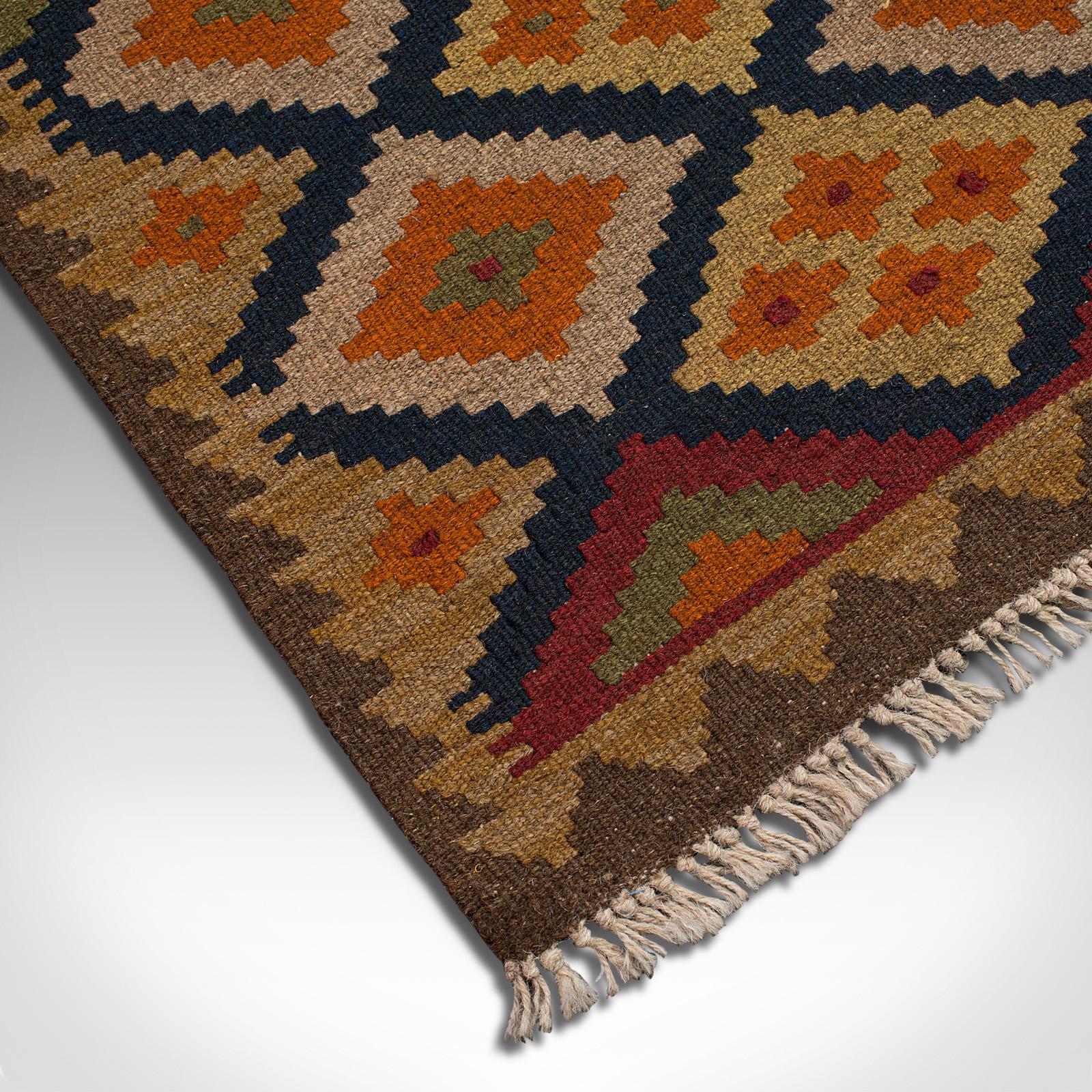 Small Vintage Maimana Kilim Rug, Middle Eastern, Woven, Prayer Mat, Circa 1960 For Sale 3