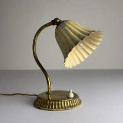 Small vintage metal table lamp Tulip, Italy 1950s, Vintage home decor